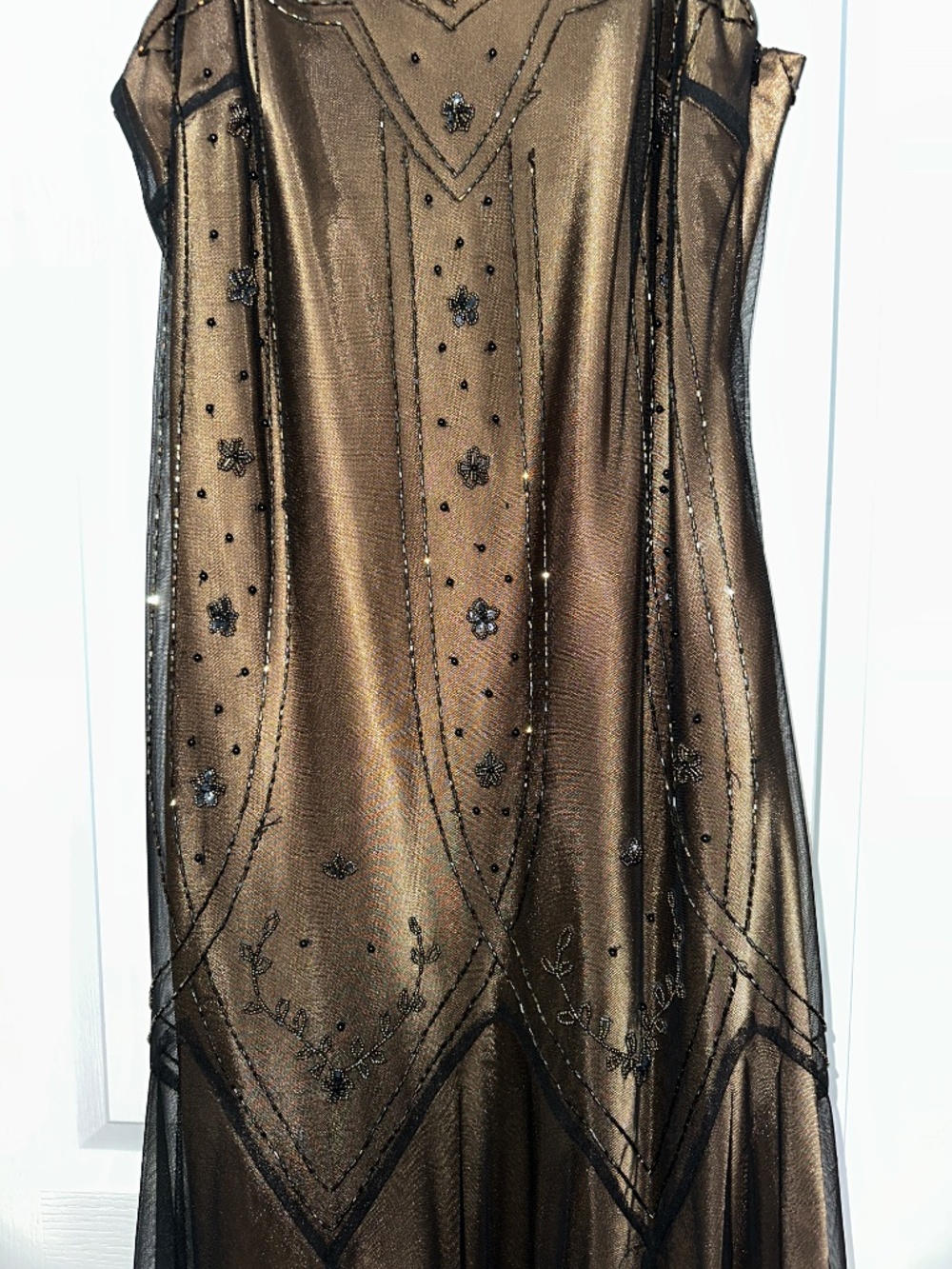 Beaded Mesh Dress. Large. Formal. - Picture 7 of 10